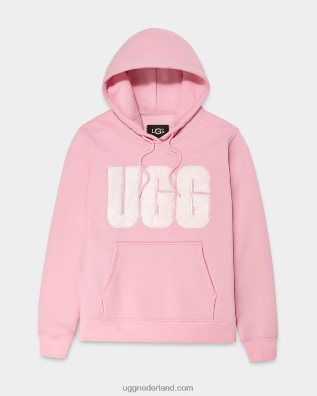 vrouwen bloeien UGG grijze hoodie met fuzzy logo 686ZP900