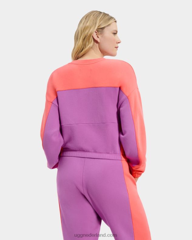 vrouwen bodacious/zonsondergang koraal UGG aryia cropped pullover geblokt 686ZP2164