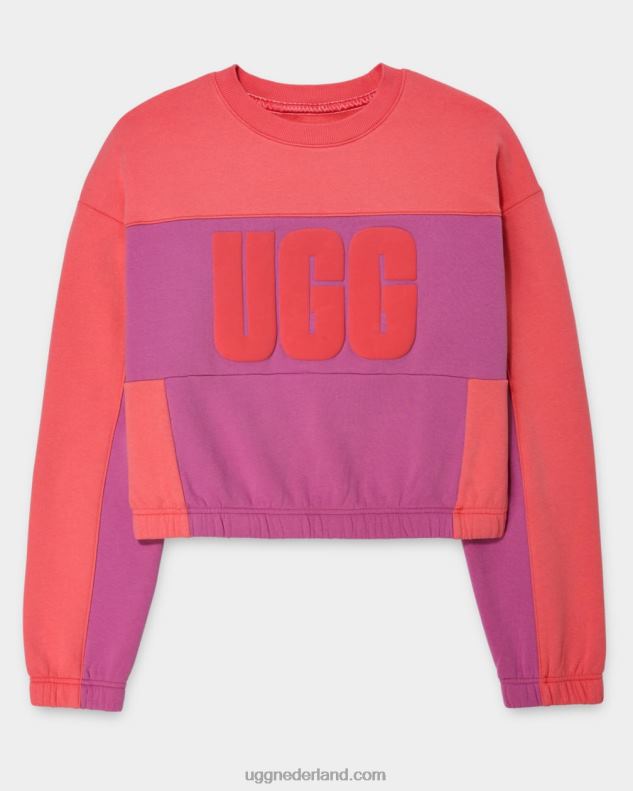 vrouwen bodacious/zonsondergang koraal UGG aryia cropped pullover geblokt 686ZP2164