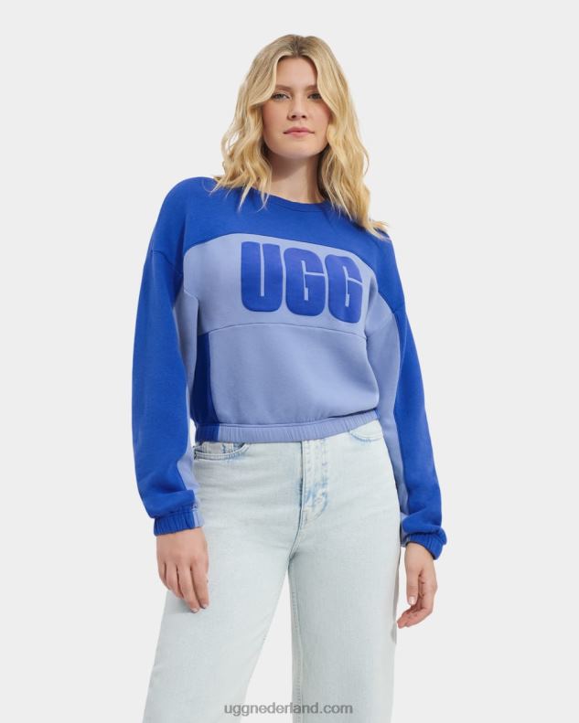 vrouwen door sterren verlicht meer/azul UGG aryia cropped pullover geblokt 686ZP2163