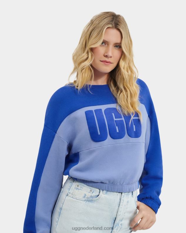 vrouwen door sterren verlicht meer/azul UGG aryia cropped pullover geblokt 686ZP2163