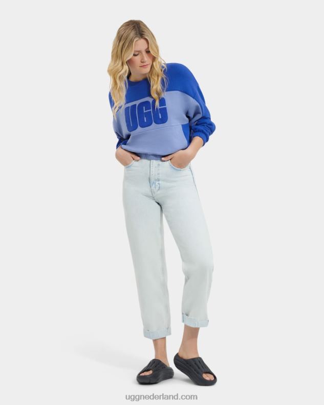 vrouwen door sterren verlicht meer/azul UGG aryia cropped pullover geblokt 686ZP2163