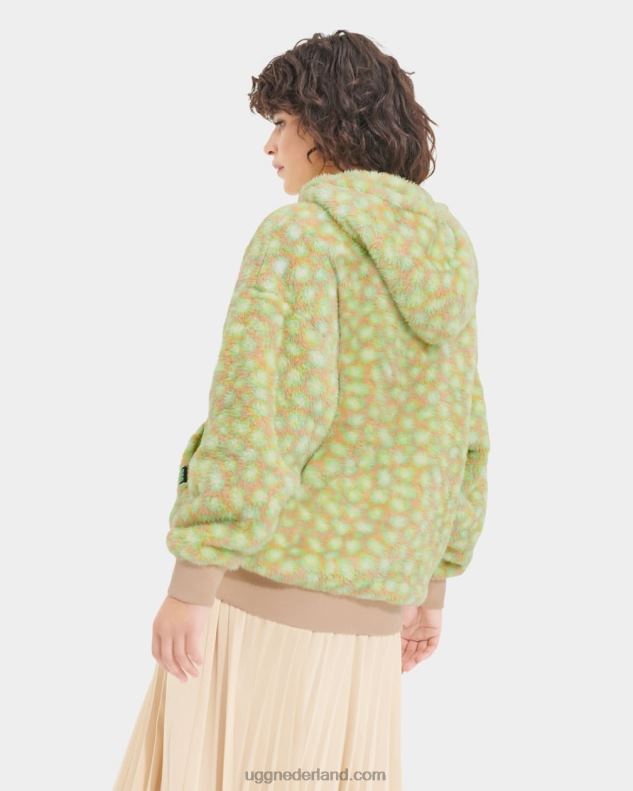vrouwen edamame vlekkerig UGG loyra sherpa hoodie 686ZP1282