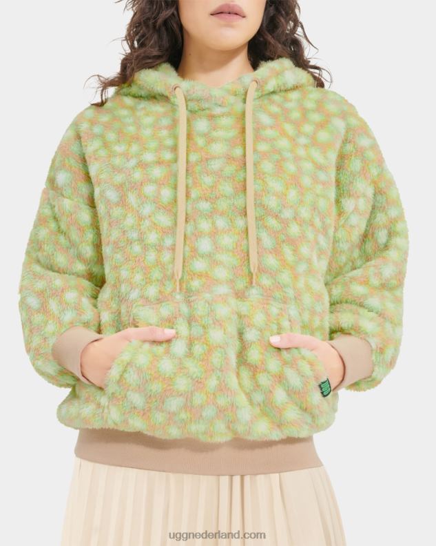 vrouwen edamame vlekkerig UGG loyra sherpa hoodie 686ZP1282