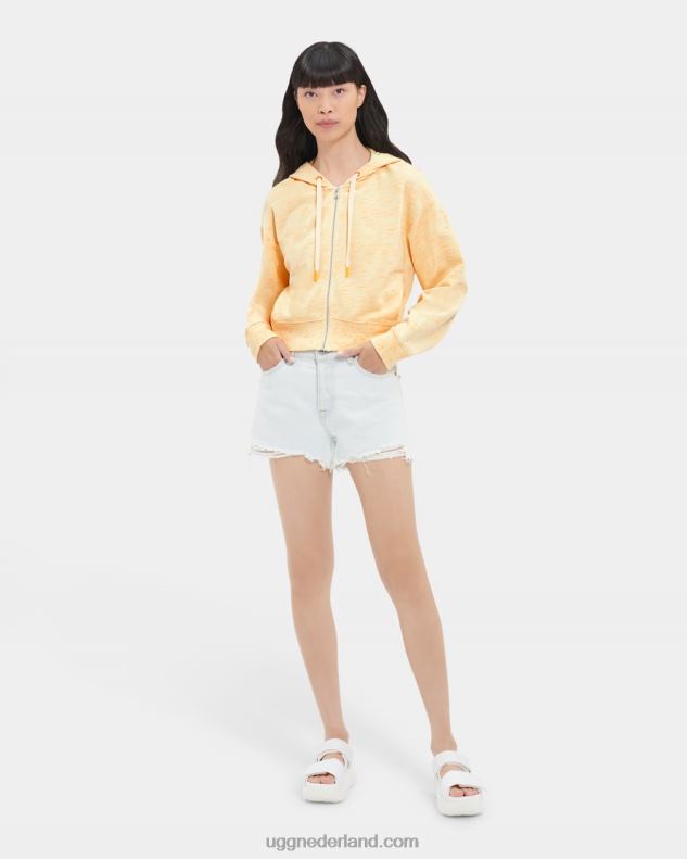 vrouwen gele neon melange UGG camari hoodie gemêleerd 686ZP1141