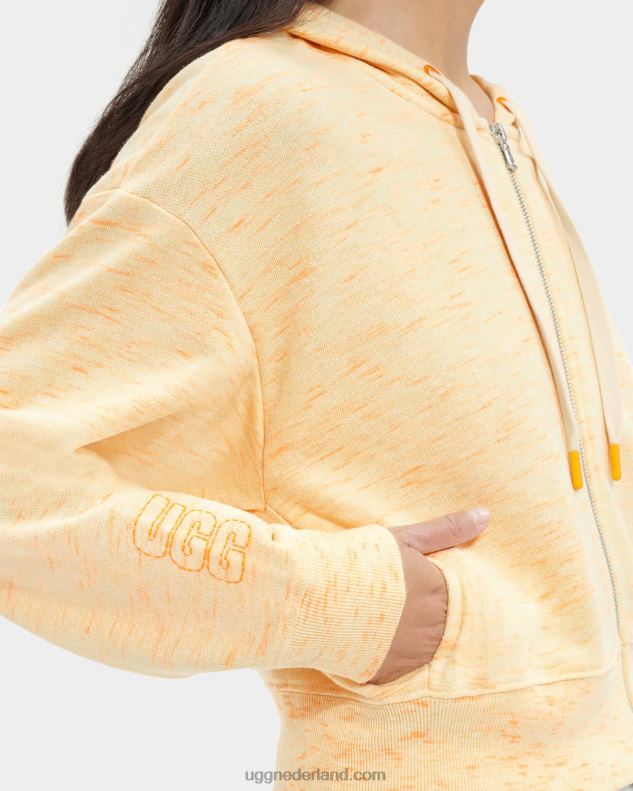 vrouwen gele neon melange UGG camari hoodie gemêleerd 686ZP1141