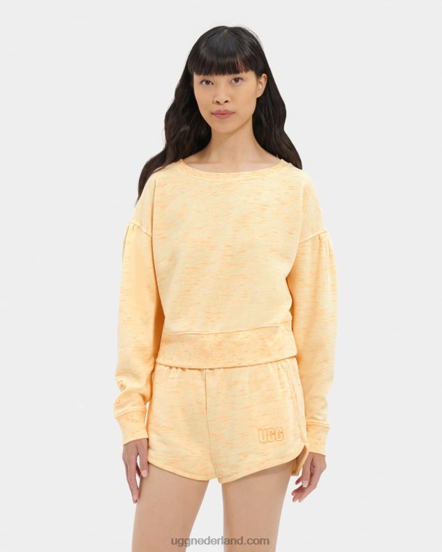 vrouwen gele neon melange UGG tenley melange met ronde hals 686ZP1138