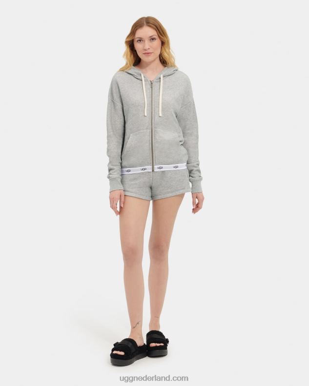 vrouwen grijze heide UGG Sena hoodie met rits 686ZP2240