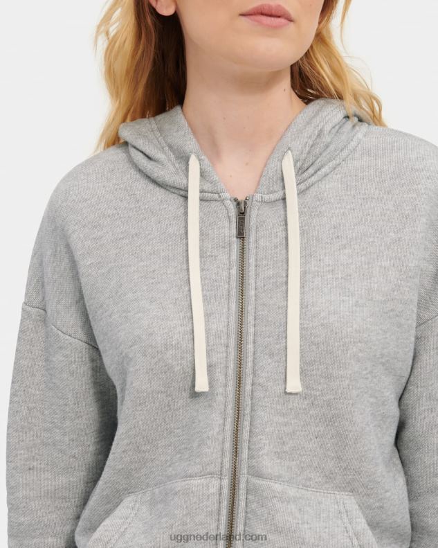 vrouwen grijze heide UGG Sena hoodie met rits 686ZP2240