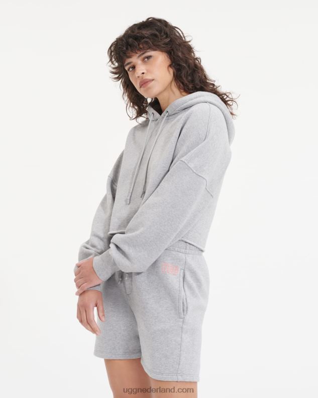 vrouwen grijze heide UGG korte keira-hoodie 686ZP1295