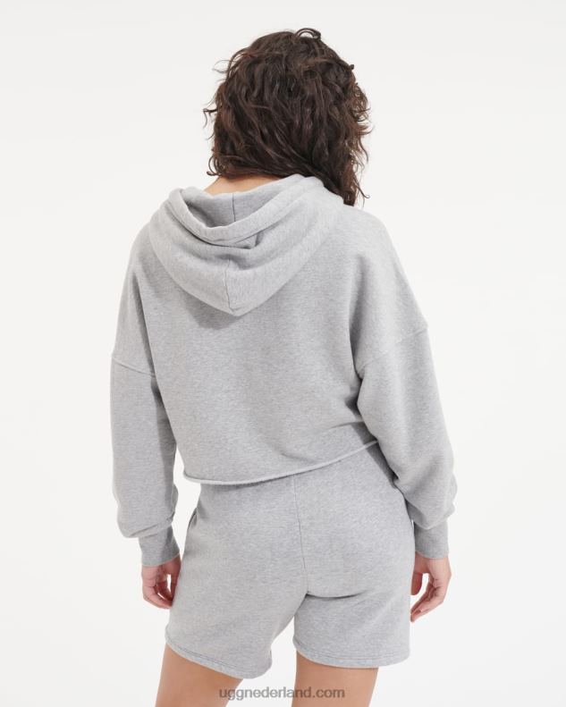 vrouwen grijze heide UGG korte keira-hoodie 686ZP1295