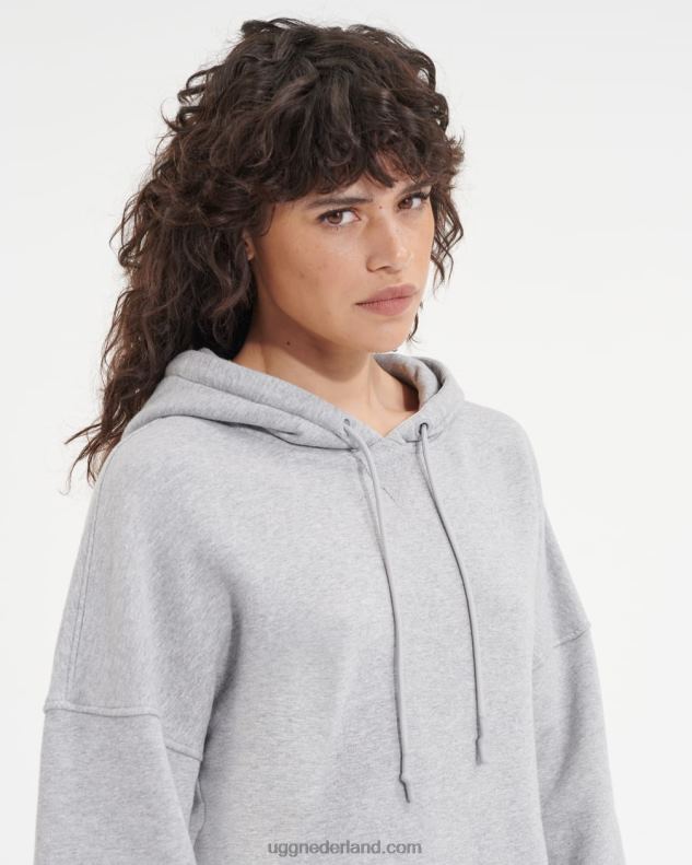 vrouwen grijze heide UGG korte keira-hoodie 686ZP1295