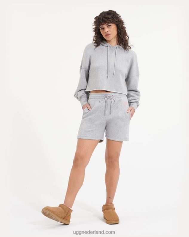 vrouwen grijze heide UGG korte keira-hoodie 686ZP1295