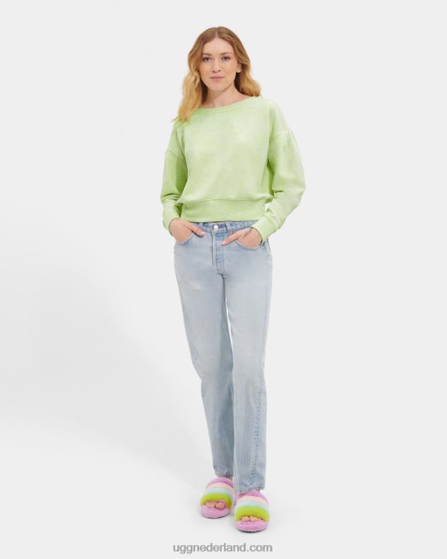 vrouwen groen neon gemêleerd UGG tenley melange met ronde hals 686ZP1136