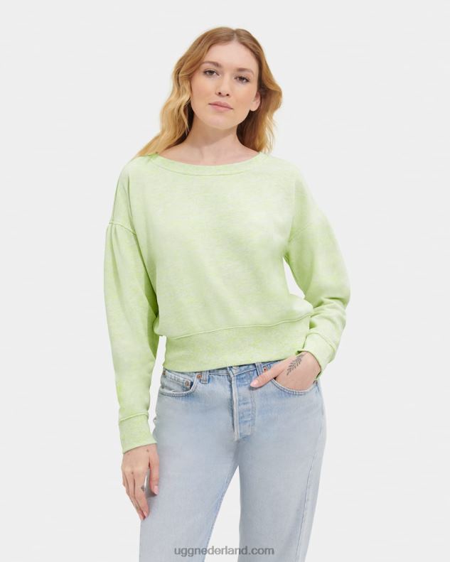 vrouwen groen neon gemêleerd UGG tenley melange met ronde hals 686ZP1136