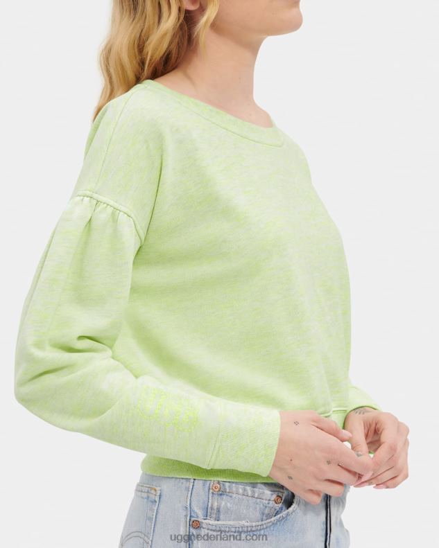 vrouwen groen neon gemêleerd UGG tenley melange met ronde hals 686ZP1136