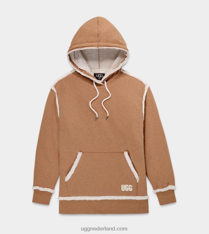 vrouwen heide kameel UGG joanne gebonden fleece hoodie 686ZP2282