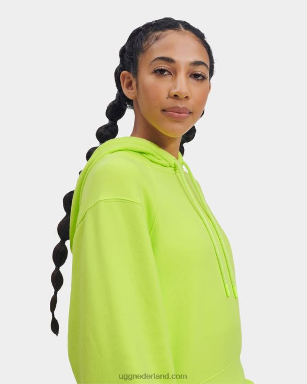 vrouwen levendig groen UGG Mallory cropped hoodie 686ZP998