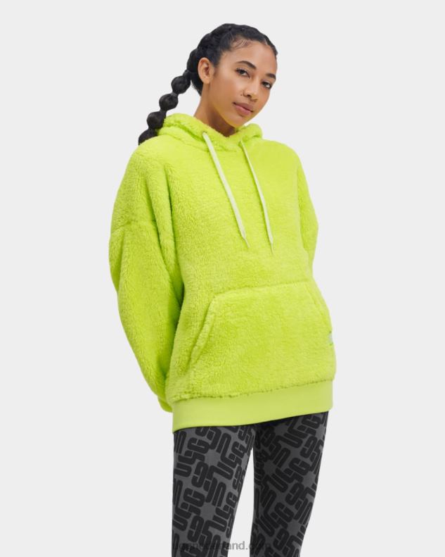 vrouwen levendig groen UGG loyra sherpa hoodie 686ZP1279
