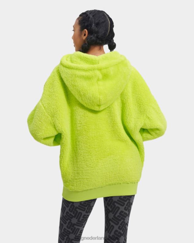 vrouwen levendig groen UGG loyra sherpa hoodie 686ZP1279