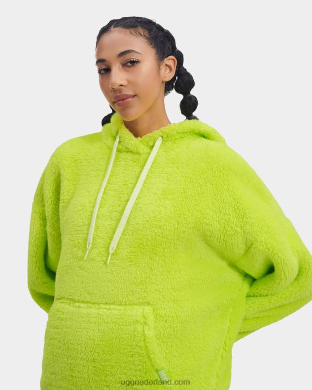vrouwen levendig groen UGG loyra sherpa hoodie 686ZP1279