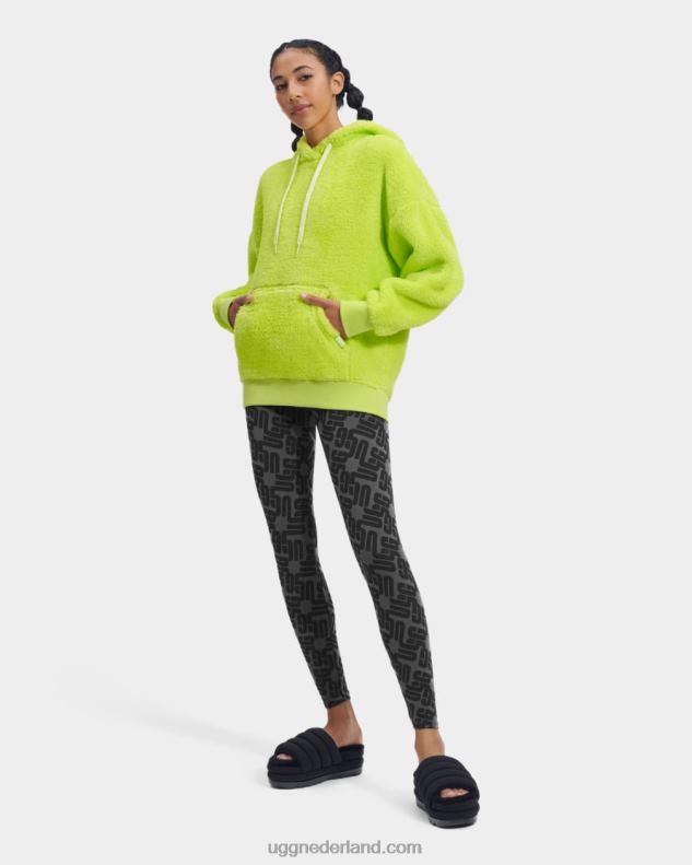 vrouwen levendig groen UGG loyra sherpa hoodie 686ZP1279