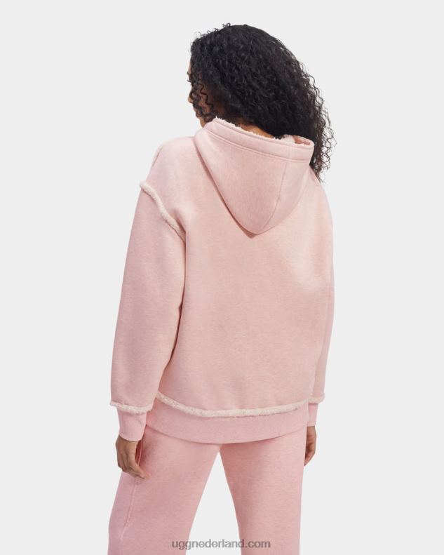 vrouwen roze nevel UGG joanne b fleece hoodie-logo 686ZP1051