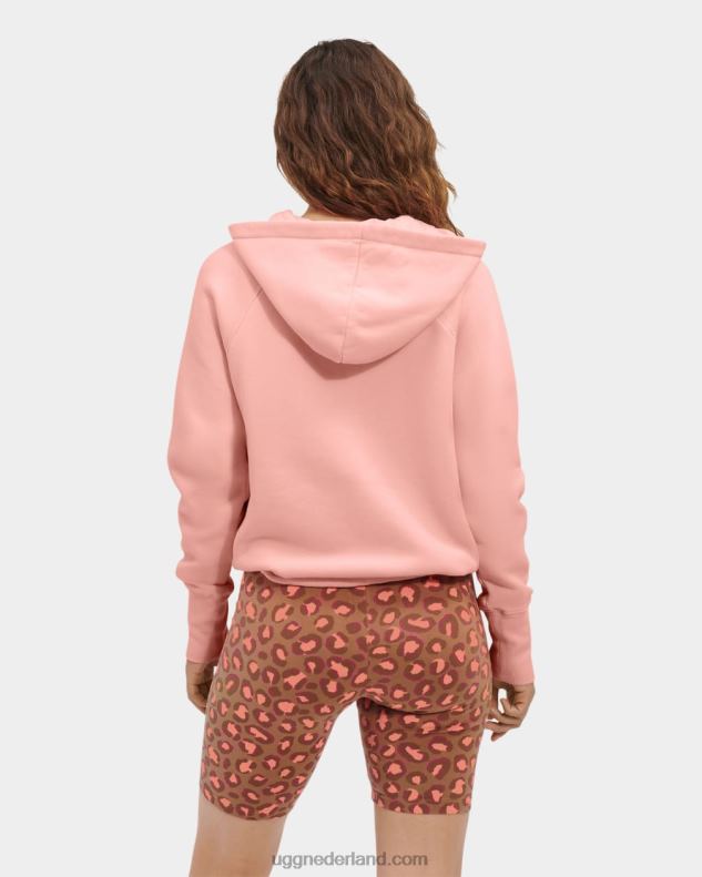 vrouwen roze opaal UGG Oaklynn hoodie met volledige rits 686ZP102