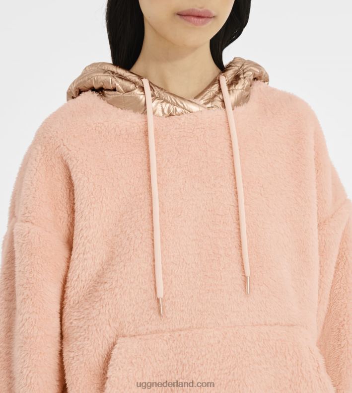 vrouwen roze schemer/rosé goud UGG loyra sherpa hoodie metallic 686ZP1375