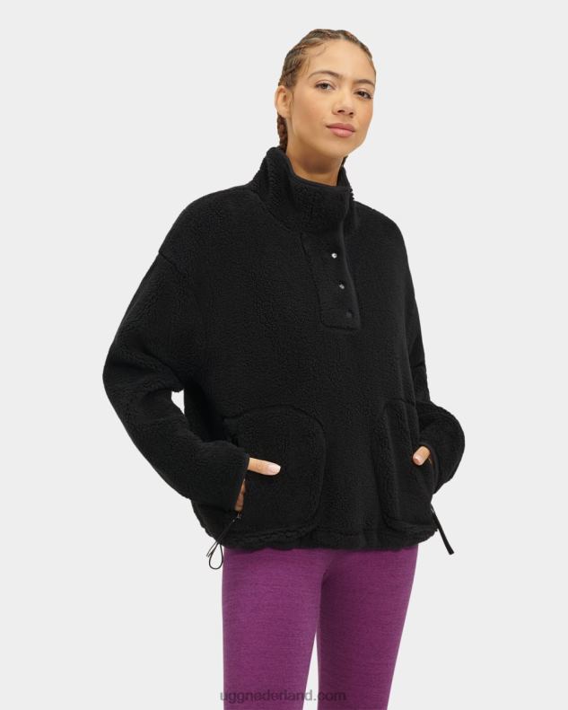 vrouwen teer UGG atwell sherpa pullover met halve drukknopen 686ZP2198