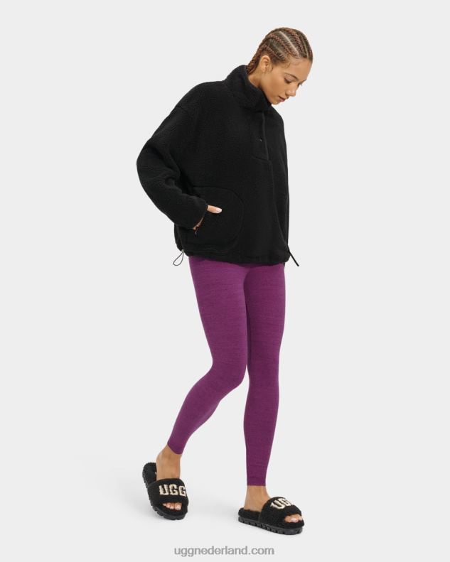 vrouwen teer UGG atwell sherpa pullover met halve drukknopen 686ZP2198