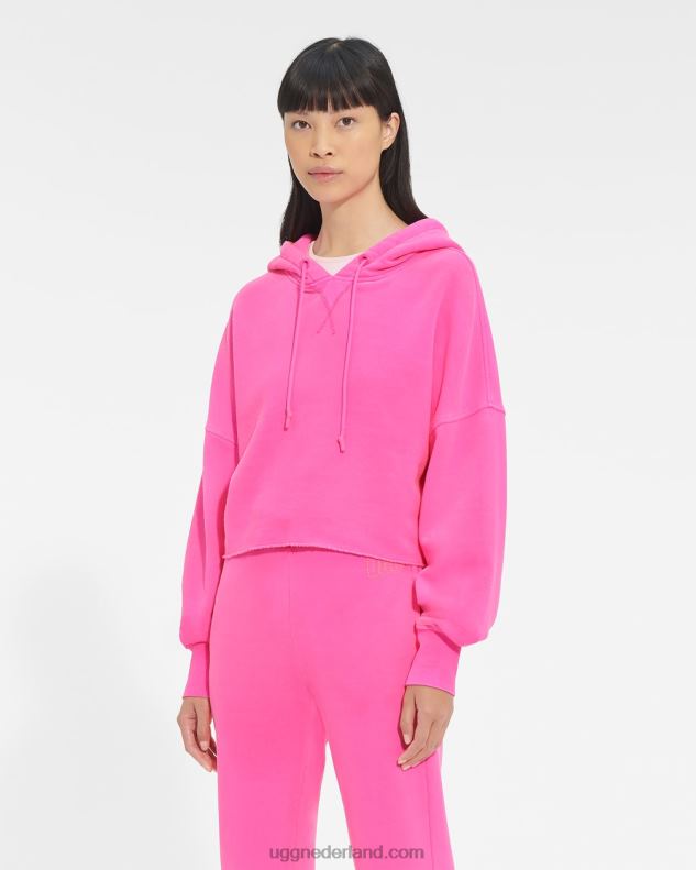 vrouwen tof roze UGG korte keira-hoodie 686ZP1292