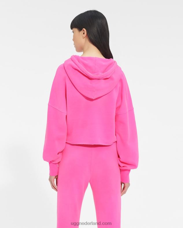 vrouwen tof roze UGG korte keira-hoodie 686ZP1292