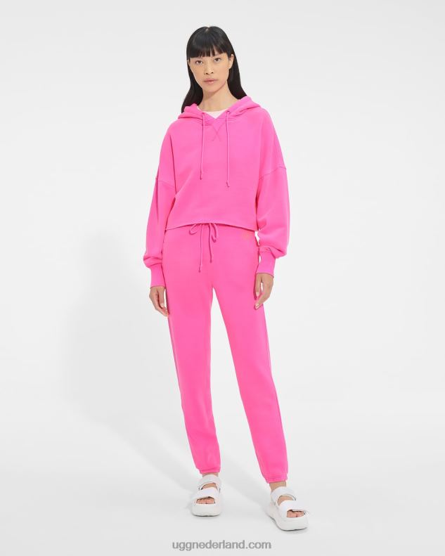 vrouwen tof roze UGG korte keira-hoodie 686ZP1292