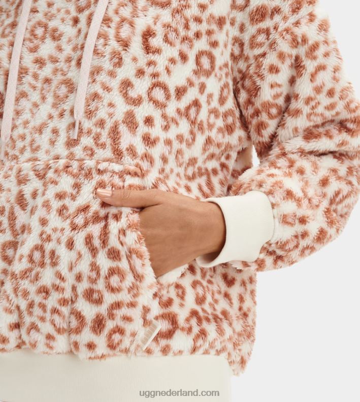 vrouwen witte panter UGG loyra sherpa hoodie 686ZP1281