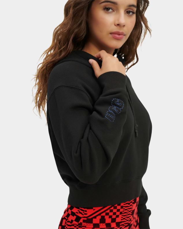 vrouwen zwart UGG Mallory cropped hoodie 686ZP999
