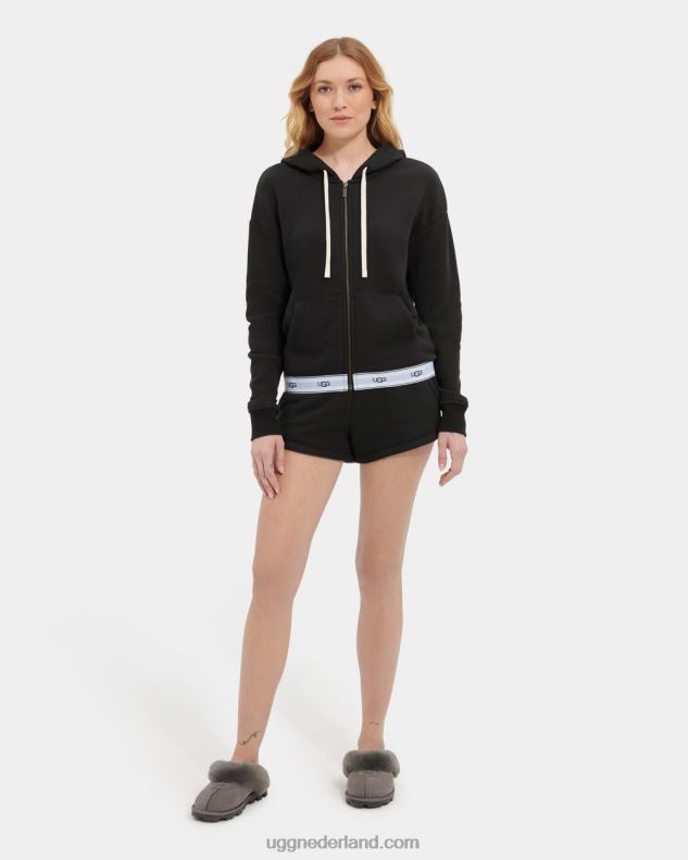 vrouwen zwart UGG Sena hoodie met rits 686ZP111