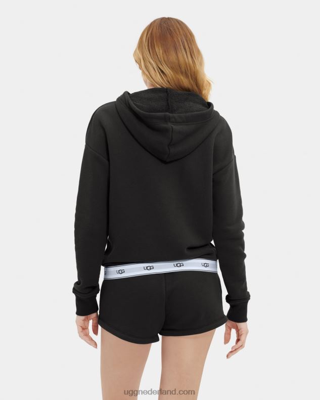 vrouwen zwart UGG Sena hoodie met rits 686ZP111