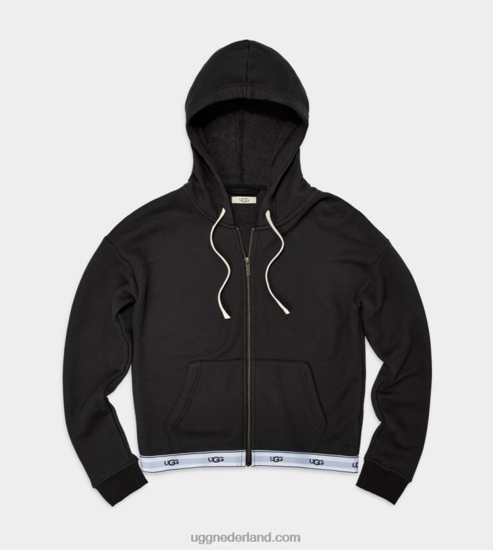 vrouwen zwart UGG Sena hoodie met rits 686ZP111