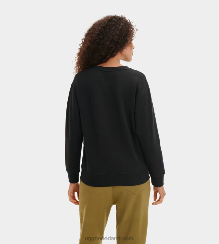 vrouwen zwart UGG denise ronde hals 686ZP1084