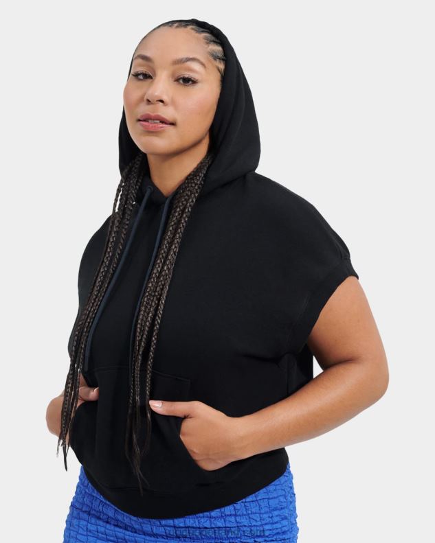 vrouwen zwart UGG jessikah mouwloze hoodie 686ZP988