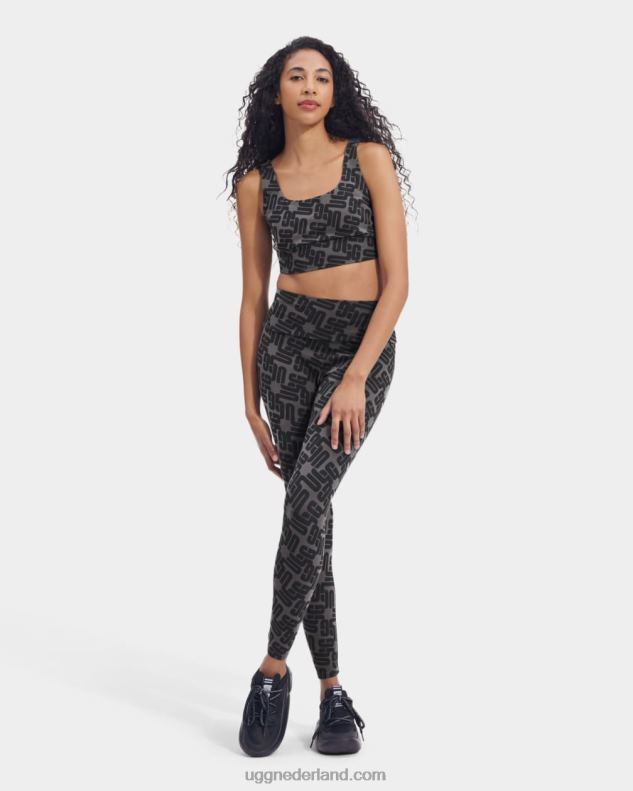 vrouwen zwart grafisch monogram UGG Zayley bralette-monogram 686ZP2059