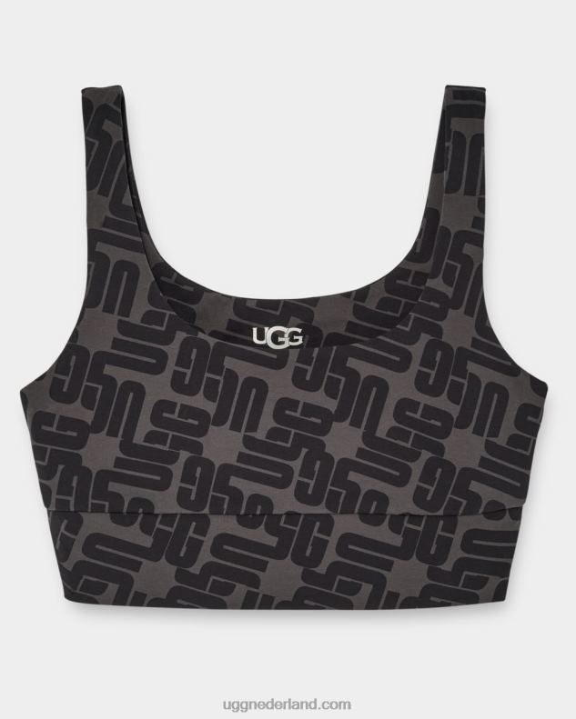 vrouwen zwart grafisch monogram UGG Zayley bralette-monogram 686ZP2059