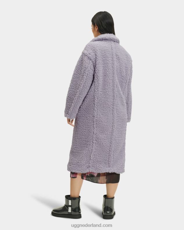 vrouwen bewolkt grijs UGG gertrude lange teddy jas 686ZP168