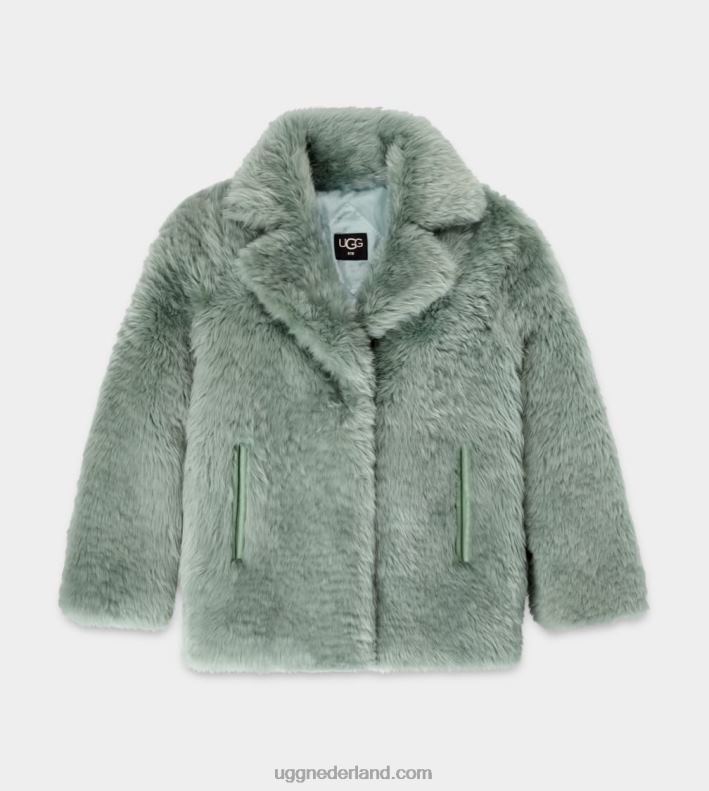 vrouwen chinois groen UGG lianna korte shearling jas 686ZP157