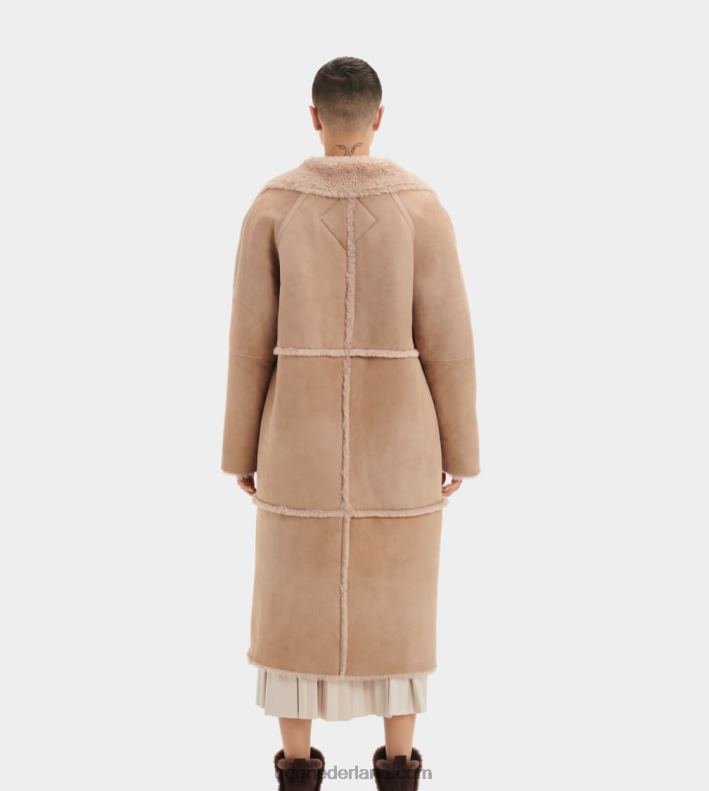 vrouwen sandelhout UGG fayre twinface schapenvacht jas 686ZP1169