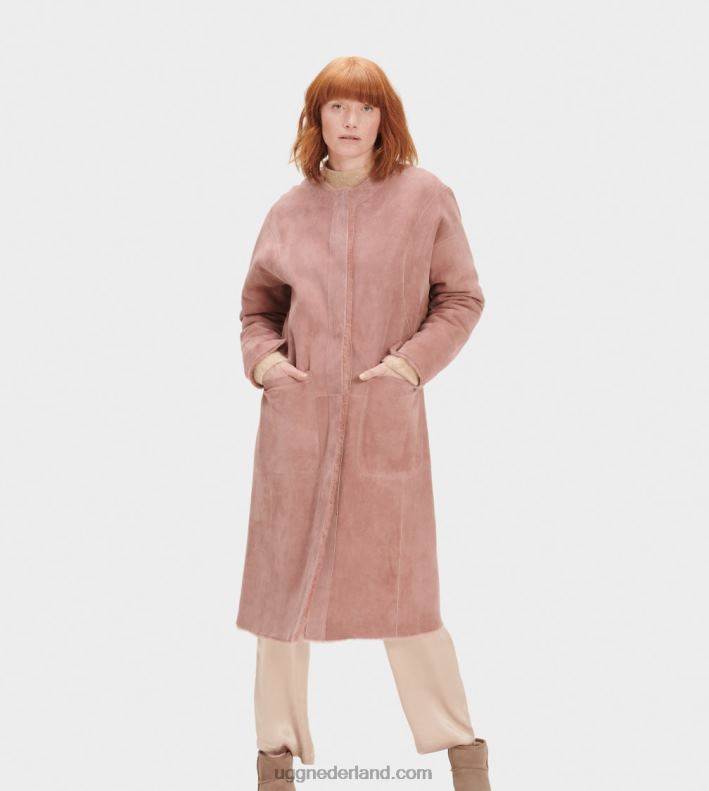 vrouwen sepia-filmpje UGG remy omkeerbare shearling jas 686ZP188