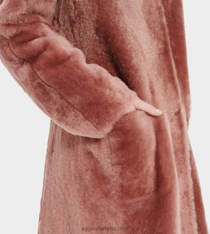 vrouwen sepia-filmpje UGG remy omkeerbare shearling jas 686ZP188