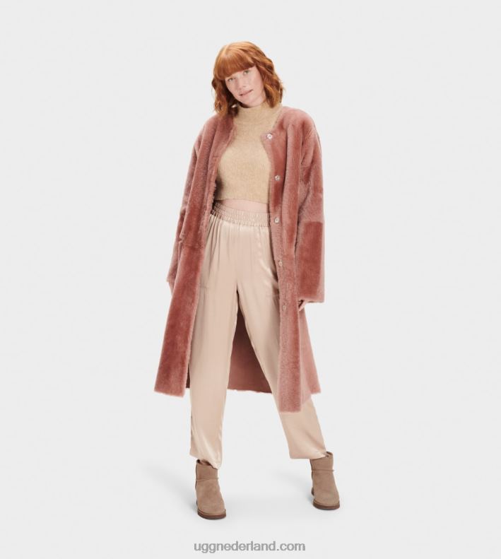vrouwen sepia-filmpje UGG remy omkeerbare shearling jas 686ZP188