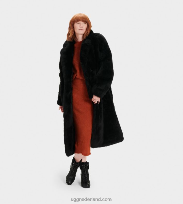 vrouwen zwart UGG esme lange schapenvacht 686ZP1174
